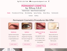 Tablet Screenshot of permanentcosmeticsbymissy.com